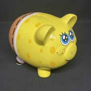 SpongeBob SquarePants Ceramic Piggy Bank 2012 NY Viacom Nickelodeon FAB Starpoin
